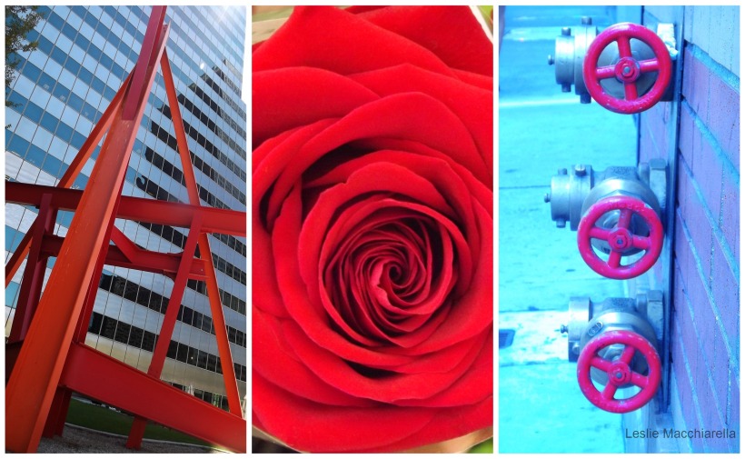 Downtown LA Red Collage photos by Leslie Macchiarella