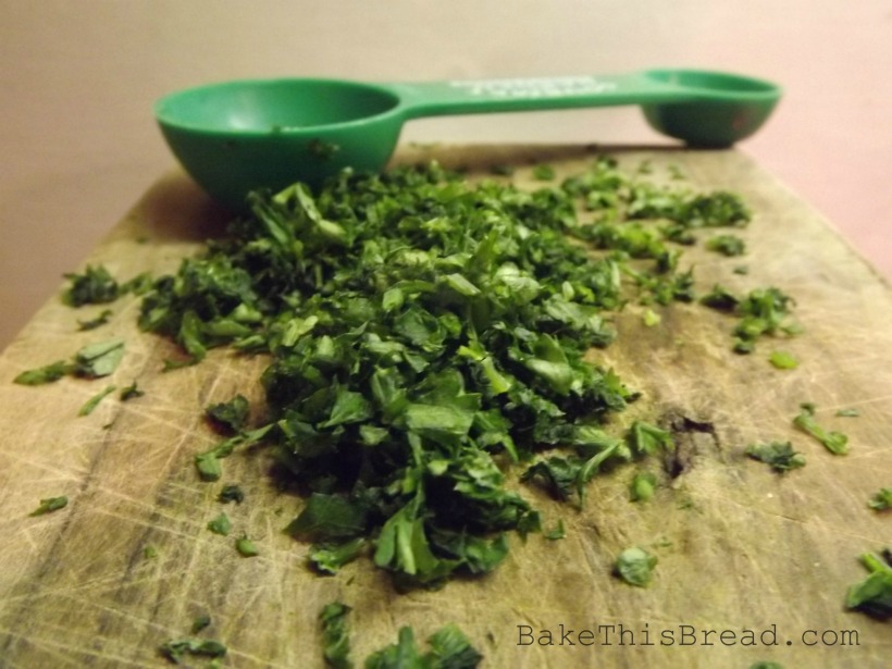 Chopped Parsley for Cheese Puff Crackers recipe Bake This Bread