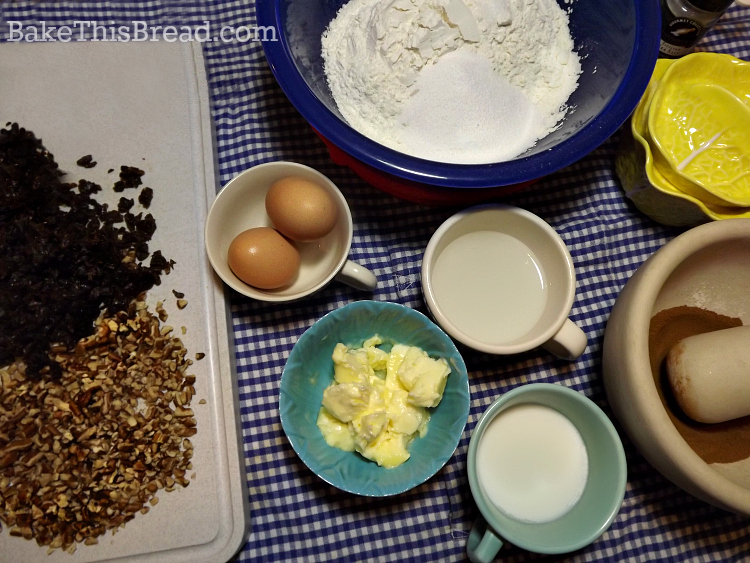 Gathering ingredients for homemade cinnamon bread by bake this bread